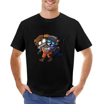 Тениска hlvrai frenrey dogboy x catboy, тениска оверсайз, спортни ризи, бързосъхнеща тениска, тениски за мъже с шарени