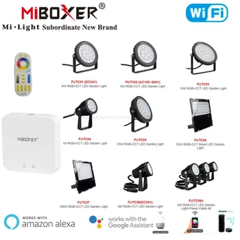 Miboxer 2,4 G Умен Градински Лампа 6 W 9 W 15 W И 25 W 50 w 100 W Водоустойчив RGBCCT led Светлина за Косене на трева Безжично дистанционно Управление и WiFi приложението Гласов Контрол