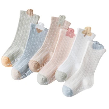 Нови чорапи за момчета и момичета, детски памучни чорапи до коляното, Бебешки дълги чорапи-тръбички, нескользящие чорапи за бебета, гамаши за деца