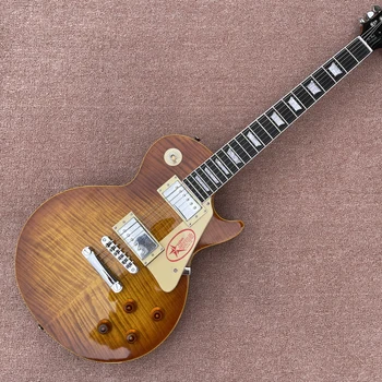 Тампон за електрически китари стандарт LP от палисандрово дърво, хром профили за закрепване на ладов, бутон Grover, безплатна доставка