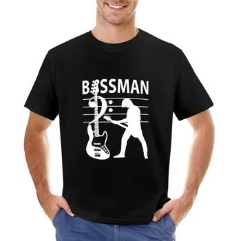 Бассман-бас китара-Басист-щастие-Бас ключ-Тениска за бас-китарист, облекла в стил хипи, тениска с къс ръкав за мъже