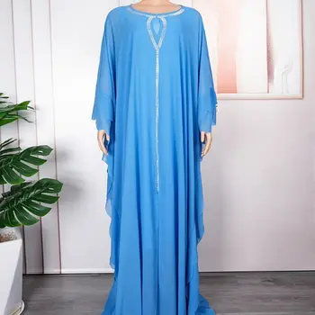 Abayas За Жени в Дубай Апартамент 2023 Шифон Bubu Мюсюлманската Модно Рокля Кафтан Марокански Сватбени Рокли За партита Халат Djellaba Femme