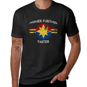 Нова тениска Higher Further Faster, тениска за момчета, спортни ризи, къса тениска, мъжки дрехи