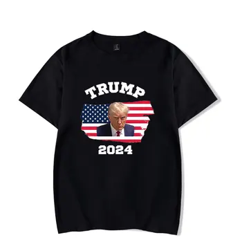 Тениска Тръмп Mugshot 2024, Ежедневни тениска Унисекс с къс ръкав #04