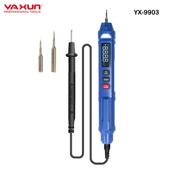 YAXUN YX9903 Звуков Доклад за Pen Mini Smart Digital Multimeter С мултицет, не са за определяне на Честота на въртене В реално време/NCV/Phase Squece Тестер