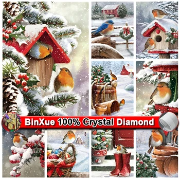 BinXue Ръчно изработени Коледна Къщичка 