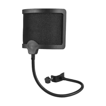 U-образна поп-филтър Bop Net с гъвкав вал, акустичен филтър, микрофон, специална мрежа от шума на вятъра, ветрозащита, на предното стъкло, Студио