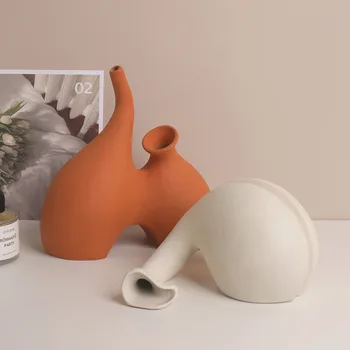 Японската креативна керамична ваза специална форма, Аксесоари за скулптури, Мебели за дома, лавица за книги, Украса за кабинет