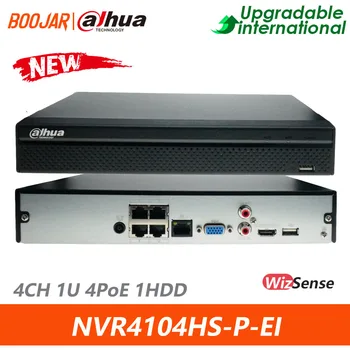 Нов Оригинален Мрежови видео Рекордер Dahua NVR4104HS-P-EI 4CH Compact 1U 4PoE 1HDD WizSense за разпознаване на лица