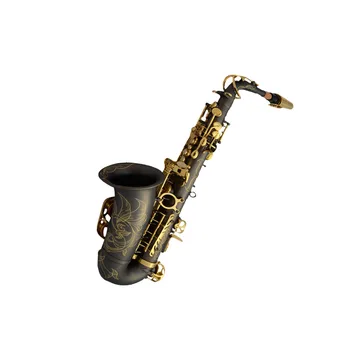 Матиран черен никел bb алт саксофон sax