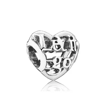 Неподправена топчета от сребро 925 Проба Let It Go Шарм е Подходяща за жените на Pandora Гривна Подарък направи си САМ Бижута