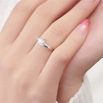 Елегантен пръстен в Памет на Ангажимент, Сватбена украса, подаръци, Размер на 5-10, Изискани модни пръстени за жени, Безплатна доставка