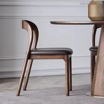 Маса за хранене и стол Nordic Light Luxury Style V Образна стол от масив Ясен без подлакътник Кафене Хол Ресторант
