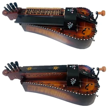 6 струни 24 клавишите Шарманка кленовая инкрустация под формата на раковини, украсени с дърворезба дамски главата