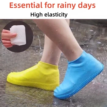 Женски Мъжки водоустойчив силиконов калъф за непромокаемой обувки, противоскользящий калъф за непромокаемых обувки, многократно еластична износоустойчива дъждобран за обувки