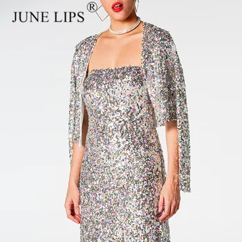 JUNE LIPS най-Новите модни дизайнерски яке 2023, Дамски цветен яке, късо палто на едро