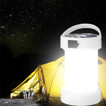Открит нов Лампа за Къмпинг, Слънчев led лампа, Аварийни светлини, Мултифункционален Фенер за палатка, Преносим USB Акумулаторна Фенерче