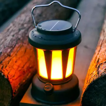 Мултифункционален Led Лампа За Къмпинг С Дръжка, Преносим Лампа за Палатка, Окачен Слънчева Светлина Type-C, кабел за зареждане Фенерче