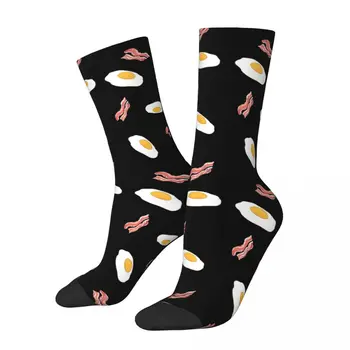 Фигура ядене на Пържени яйца и Бекон На Закуска на Мъжки и дамски Чорапи Велосипедна Новост Пролет Лято Есен Зимни Чорапи Подарък