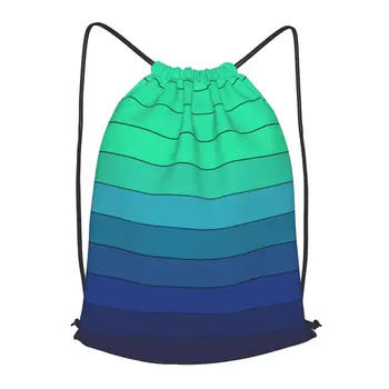 Зелен, Син цвят, раница с постепенна промяна на цвета, мъжка спортна чанта за занимания във фитнес залата, Комплектен раница за практикуване на йога, женски раница