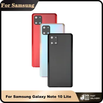 За Samsung Galaxy Note 10 Lite N770 N770F Задната част на кутията на батерията, корпус от задната врата, с обектив на камерата на SAMSUNG Note10 Lite