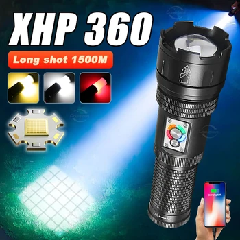 XHP360 Акумулаторна батерия led Фенерче Отбивка Scalable Лампа За Къмпинг На открито Водоустойчив фенер COB 4 Режим на Фенер Риболов Лов