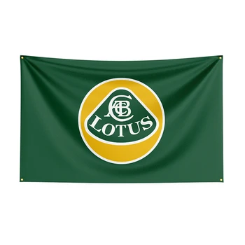 90x150 см Флаг Lotuss, авто банер от полиестер с принтом Raclng за декор 1