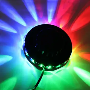 USB RGB Светлина, за партита, Активируемый звук, Въртяща се Диско светлини, led топка, панорамен ефект, стробоскоп, осветление за парти в бар KTV