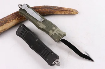 Micro OTF Tech Knife Combat Troo Series 440 Стоманен Нож Твърдост 58HRC От Цинково-алуминиева Сплав, Дръжката е От Джобен Нож за Самозащита