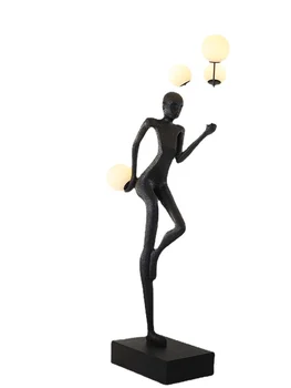 Pqf Гуманоидная художествена скулптура под лампа Frp Голяма фигурка Украса