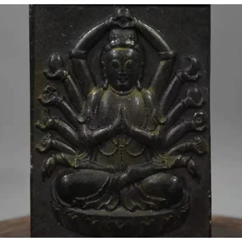 Статуята на метеорит от черно желязо Хуншань, Подвесная скулптура Гуаньинь Bee 
