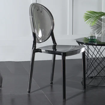 Пластмасови Модерни трапезни столове за почивка, Дизайн Скандинавските прозрачни столове за отдих, Кухненски прозрачна мебели за дома Eetstoelen YX50DC