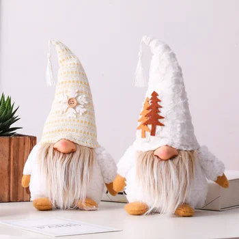 Коледни Джуджета-снежни човеци, Плюшени украса, на Шведската статуетка Tomte ръчно изработени, Скандинавска коледна кукла-фея, Коледни украси за дома