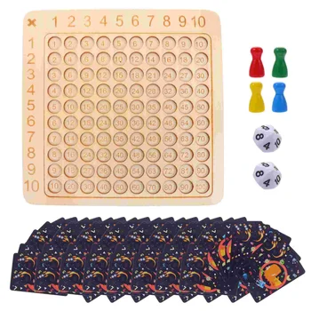 Таблицата за умножение Детски игри набор на Математически играчка пъзел игра Образование Дървен модул за Обучение притурка Начална Манипулативна
