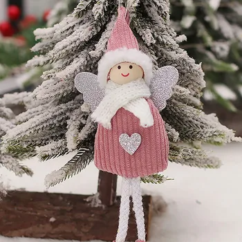 Коледен Ангел Кукла Висулка Навидад Нова Година за Дома Коледна Шапка Украса за Детски Подаръци, Коледно Дърво за Украса Натал Noel