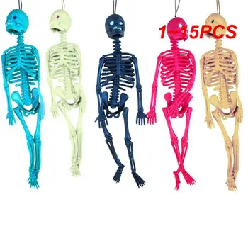 1 ~ 15 бр., модел на Цялото тяло на Черепа, 20 см, Мини-Реалистични Забавни Трикове, PVC, Хитър Страшно Детски играчки за Хелоуин