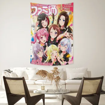 Аниме стенен гоблен Япония Kawaii New K-ON! Интериор на стаята Естетически декоративен cartoony фон за снимка, покривка за масата