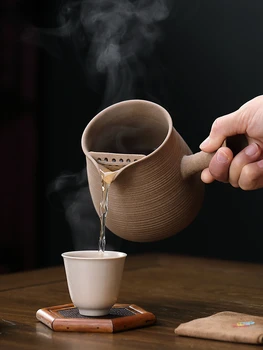Глинен чайник за варене на чай чайник в японски стил, гърне за варене на чай, печено чай, стар, бял чай, специален чайник за варене на чай
