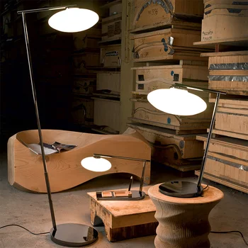 скандинавски под лампа отделно стоящи лампи, дървени стоящи лампи промишлена лампа за треноге под лампа стъклена топка под лампа