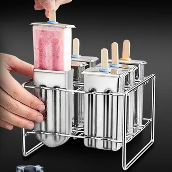 Форма за сладолед от неръждаема стомана 304, Домашен Голям набор, Форма за кубчета лед, Popsicle, Модел Popsicle, Детска форма, кухненски инструменти