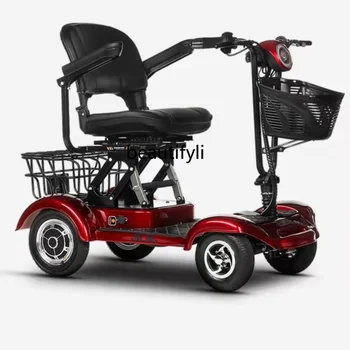 zq Сгъваем Скутер, количка за муле, Малък лек автомобил с литиевым батерия за хора с увреждания