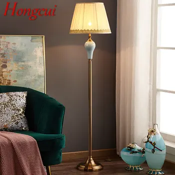Керамичен под лампа Hongcui с led подсветка, модерен и креативен е американски моден лампа за дома, хол, спалня