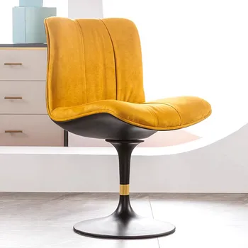 Съвременен стол за хранене в скандинавски стил, лесен луксозен дизайн, домашно творчески кабинет, спалня, въртящо се кресло