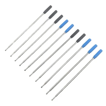 10 бр. сменяеми химикалки за презареждане - синьо-черен (115 мм)
