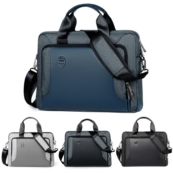 Бизнес Мъжки портфейл за лаптоп 13,3 15 16 Инча, чанта през рамо за лаптоп, чанти през рамо от изкуствена кожа + Оксфорд, Пътни Офис дамски чанти