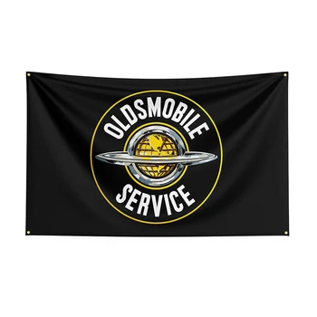 Флаг Oldsmoblles 90x150 см, Авто банер от полиестер, украсени с принтом Raclng за Декора11