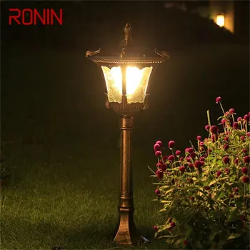 Улично осветление RONIN за косене на трева, ретро-кафявия градински лампи, led водоустойчива IP65, домашна декоративна за дуплекс