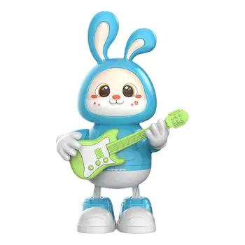 Робот-зайо, Танцува, Пее песни, Електронна музика за зайци, робот-домашен любимец в Ритъм на барабана с led подсветка, Скъпа Електрическа играчка за домашни любимци, подарък за децата на рожден Ден