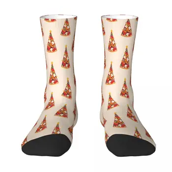 Вегетариански чорапи с пица на Земята, Мъжки, Дамски чорапи от полиестер, Адаптивен дизайн